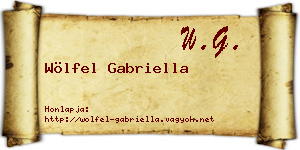 Wölfel Gabriella névjegykártya